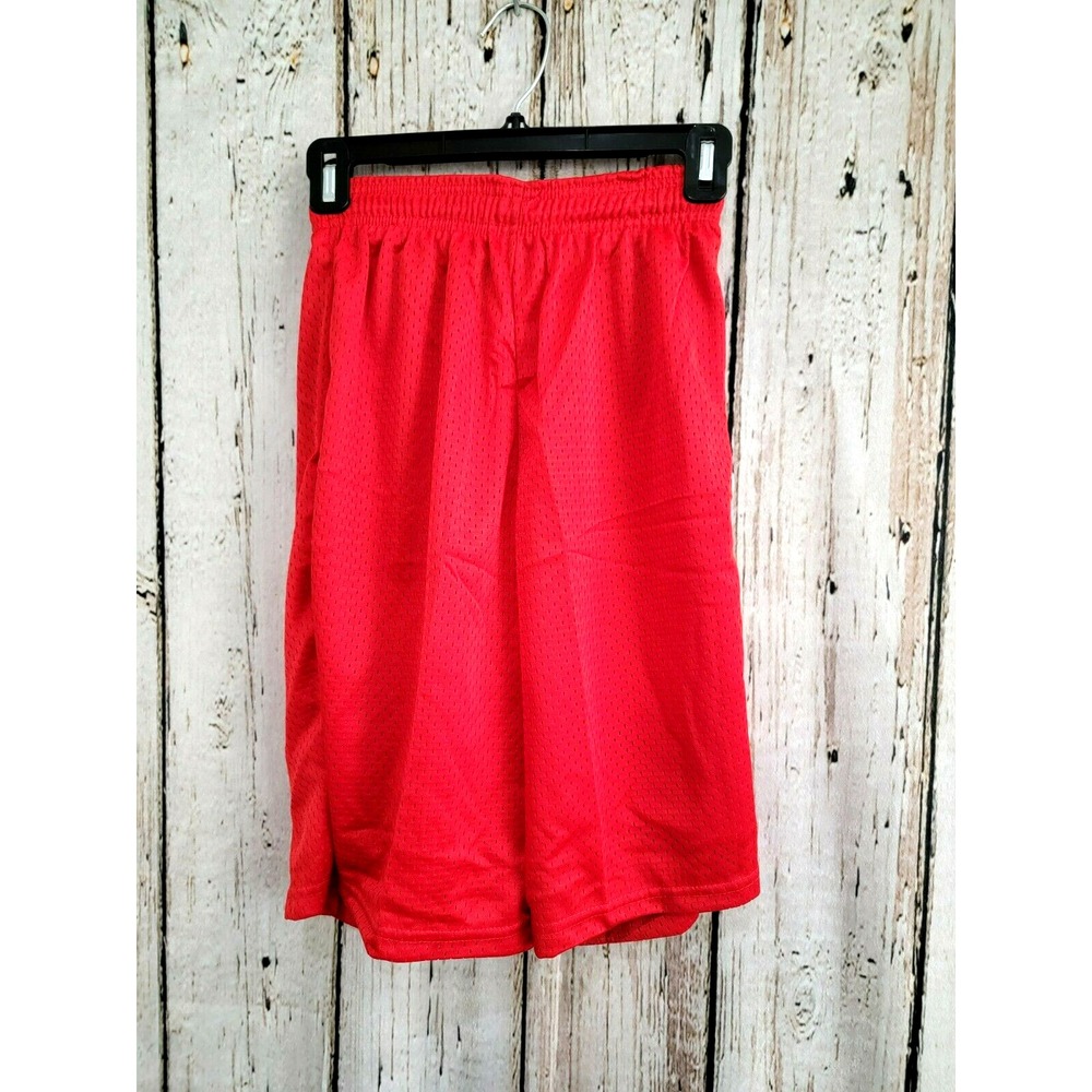 Men's Size Small S Riddell Red‎ Mesh Drawstring Basketball Workout Shorts NEW
